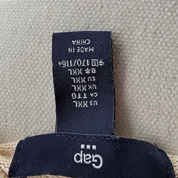 GAP Womens XXL Color Block Sweater Boxy Oversized Cream Black Tan Plus Size 2X - Picture 7 of 7